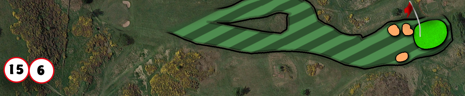 Hole 6 & 15 — tee positions and layout